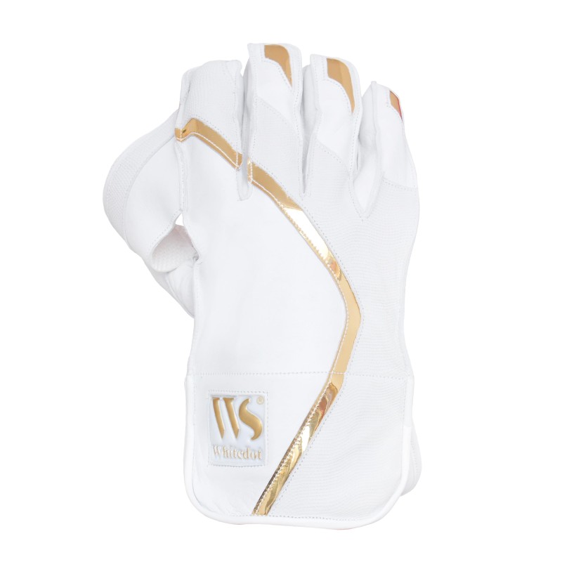 Whitedot Summer Wicket Keeping Gloves - White Whitedot Summer Wicket Keeping Gloves - White