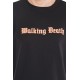 Whitedot Walking Death Cotton Tshirt - Black Drop Shoulder 