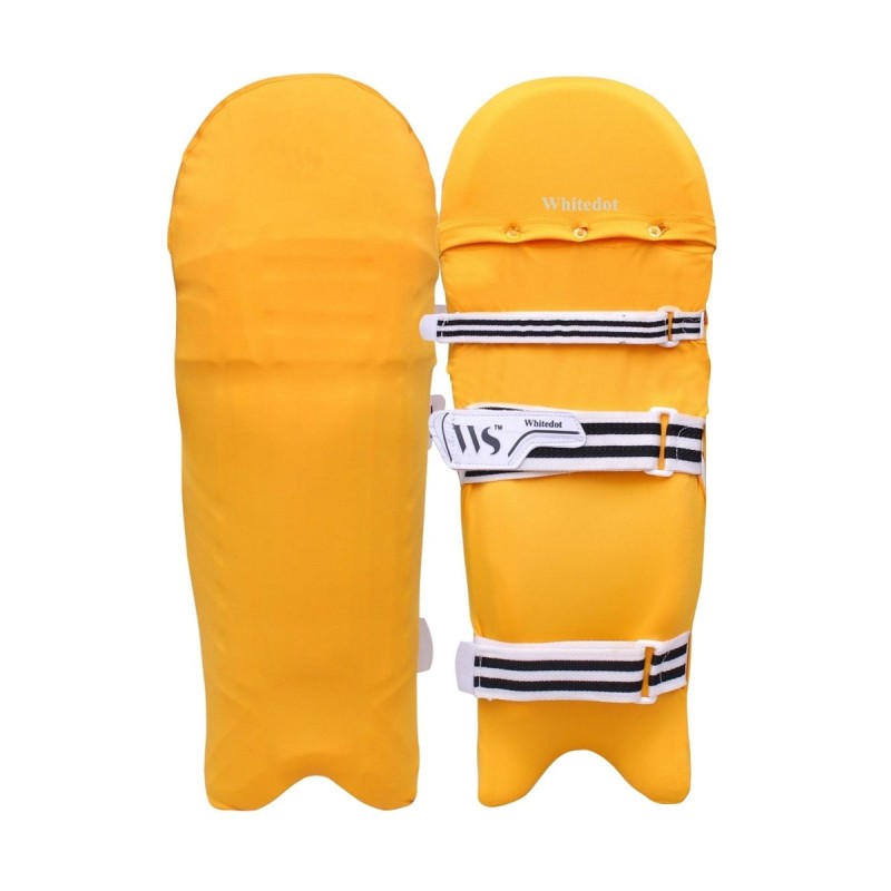Whitedot Yellow Clads for Batting pads (Batting Legguard Cover) Whitedot Yellow Clads for Batting pads (Batting Legguard Cover)