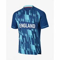 England Blue 2022 ODI World Cup Half Sleeves Cricket Fan Jersey - 100% Dryfit Polyester - With Name Personalization