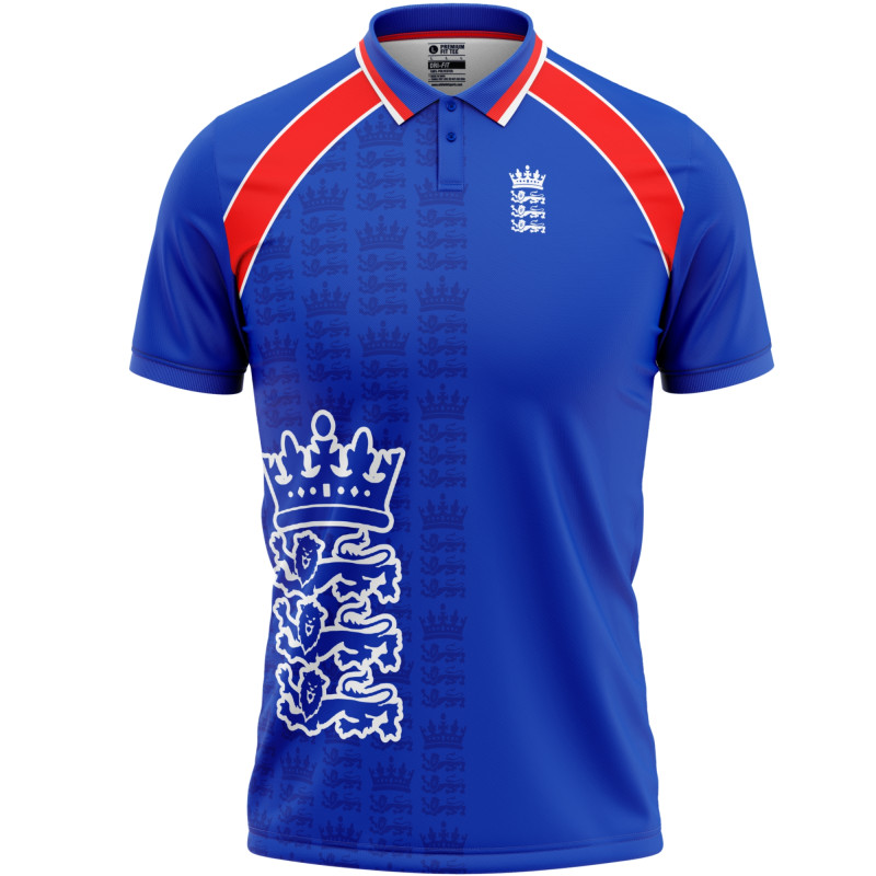 England Blue ODI World Cup 1999 Half Sleeves Cricket Fan Jersey - 100% Dryfit Polyester England Blue ODI World Cup 1999 Half Sleeves Cricket Fan Jersey - 100% Dryfit Polyester