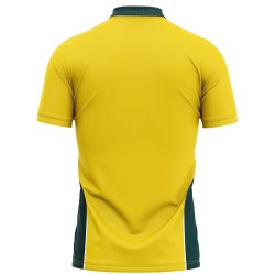 Australia Half Sleeves Cricket Fan Jersey - 100% Dryfit Polyester - With Name Personalization Australia Half Sleeves Cricket Fan Jersey - 100% Dryfit Polyester - With Name Personalization
