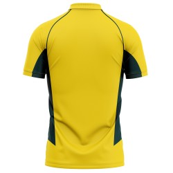 Australia Half Sleeves Cricket Fan Jersey - 100% Dryfit Polyester - With Name Personalization Australia Half Sleeves Cricket Fan Jersey - 100% Dryfit Polyester - With Name Personalization