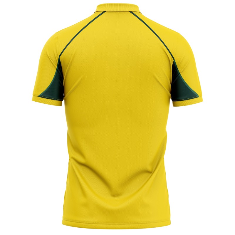 Australia Half Sleeves Cricket Fan Jersey - 100% Dryfit Polyester - With Name Personalization Australia Half Sleeves Cricket Fan Jersey - 100% Dryfit Polyester - With Name Personalization