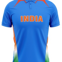 India ICC World Cup 2011 Half Sleeves Cricket Fan Jersey - 100% Dryfit Polyester - With Name Personalization India ICC World Cup 2011 Half Sleeves Cricket Fan Jersey - 100% Dryfit Polyester - With Name Personalization