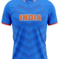 India ICC World Cup 2015 Half Sleeves Cricket Fan Jersey - 100% Dryfit Polyester - With Name Personalization India ICC World Cup 2015 Half Sleeves Cricket Fan Jersey - 100% Dryfit Polyester - With Name Personalization