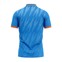 India Blue ODI World Cup 2023 Half Sleeves Cricket Fan Jersey - 100% Dryfit Polyester - With Name Personalisation India Blue ODI World Cup 2023 Half Sleeves Cricket Fan Jersey - 100% Dryfit Polyester - With Name Personalisation