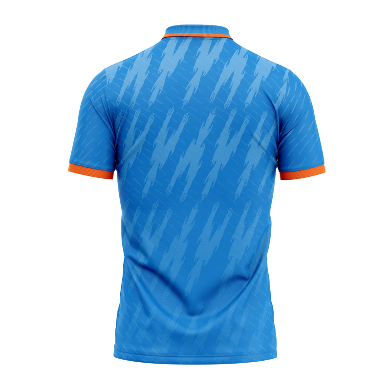 India Blue ODI World Cup 2023 Half Sleeves Cricket Fan Jersey - 100% Dryfit Polyester - With Name Personalisation India Blue ODI World Cup 2023 Half Sleeves Cricket Fan Jersey - 100% Dryfit Polyester - With Name Personalisation