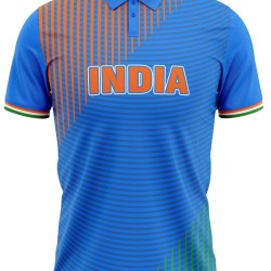 India ICC T20 World Cup 2016 Half Sleeves Cricket Fan Jersey - 100% Dryfit Polyester - With Name Personalization India ICC T20 World Cup 2016 Half Sleeves Cricket Fan Jersey - 100% Dryfit Polyester - With Name Personalization
