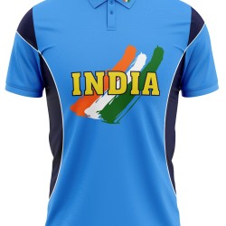 India ICC World Cup 2003 Half Sleeves Cricket Fan Jersey - 100% Dryfit Polyester - With Name Personalization India ICC World Cup 2003 Half Sleeves Cricket Fan Jersey - 100% Dryfit Polyester - With Name Personalization