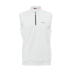Whitedot Off White Zip Up Without Sleeves Cricket Jumper Whitedot Off White Zip Up Without Sleeves Cricket Jumper