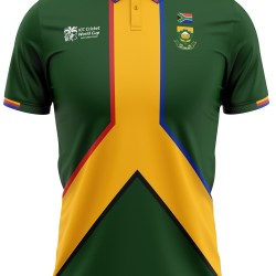 South Africa 1999 ICC World Cup Half Sleeves Cricket Fan Jersey - 100% Dryfit Polyester - With Name Personalisation South Africa 1999 ICC World Cup Half Sleeves Cricket Fan Jersey - 100% Dryfit Polyester - With Name Personalisation