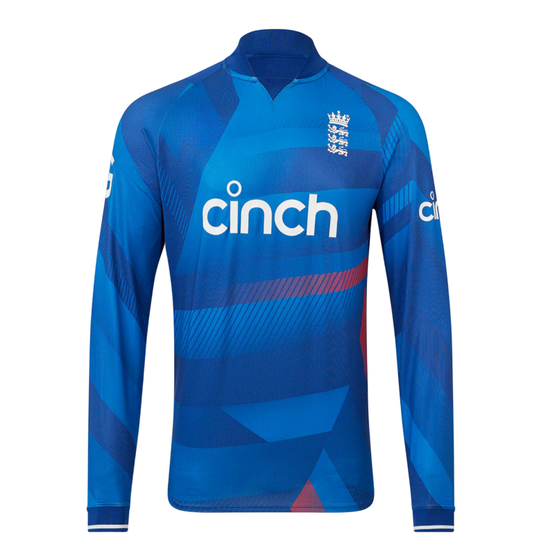 England Blue ODI World Cup 2023 Full Sleeves Cricket Fan Jersey - 100% Dryfit Polyester England Blue ODI World Cup 2023 Full Sleeves Cricket Fan Jersey - 100% Dryfit Polyester