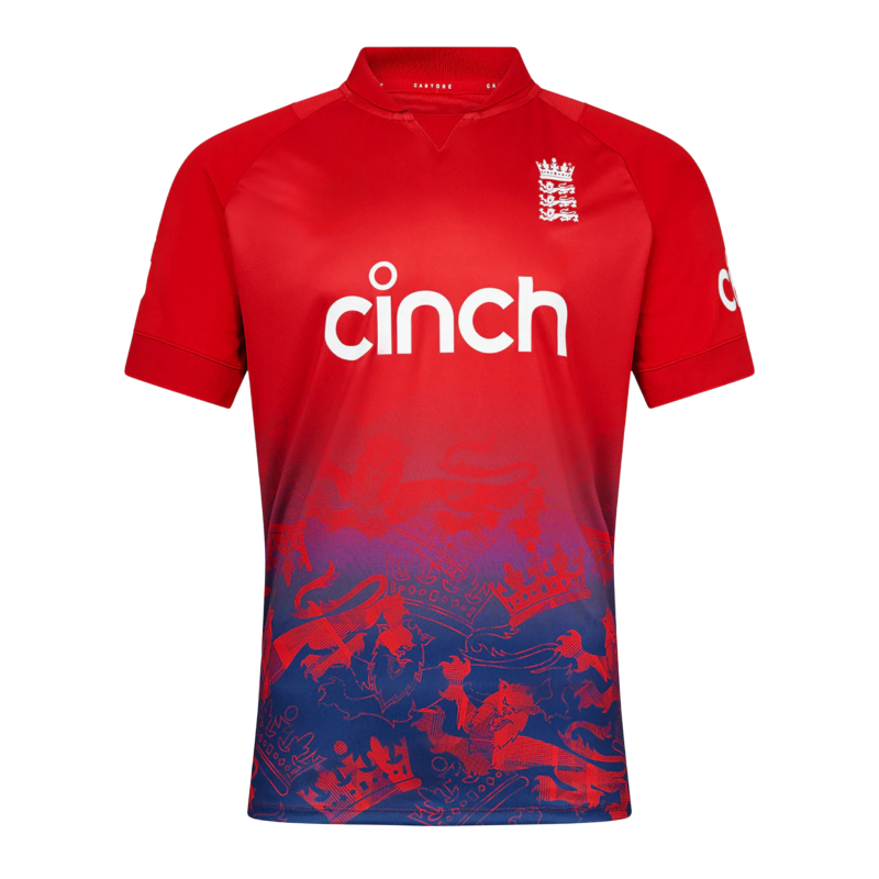 England Red IT20 Half Sleeves Cricket Fan Jersey - 100% Dryfit Polyester - With Name Personalization England Red IT20 Half Sleeves Cricket Fan Jersey - 100% Dryfit Polyester - With Name Personalization