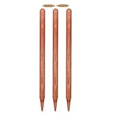 Whitedot Brown Wooden Stumps - Set of 3 stumps and 2 bails