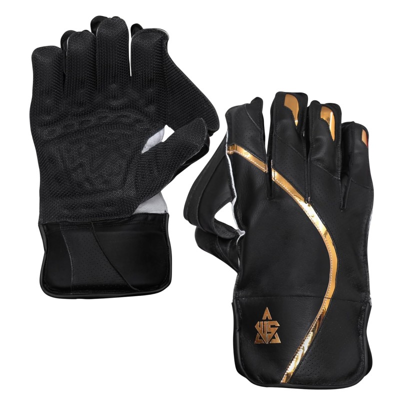 Whitedot Summer Wicket Keeping Gloves - Black