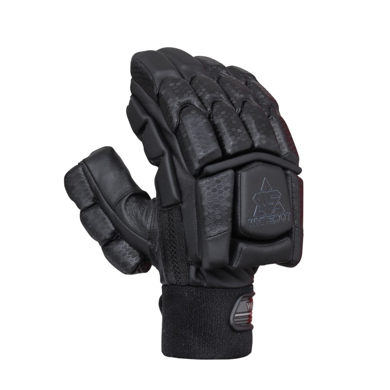 Whitedot Egret Black Cricket Batting Gloves Whitedot Egret Black Cricket Batting Gloves