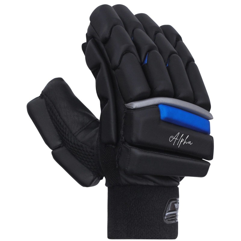 Whitedot Alpha Black Players Cricket Batting Gloves Whitedot Alpha Black Players Cricket Batting Gloves